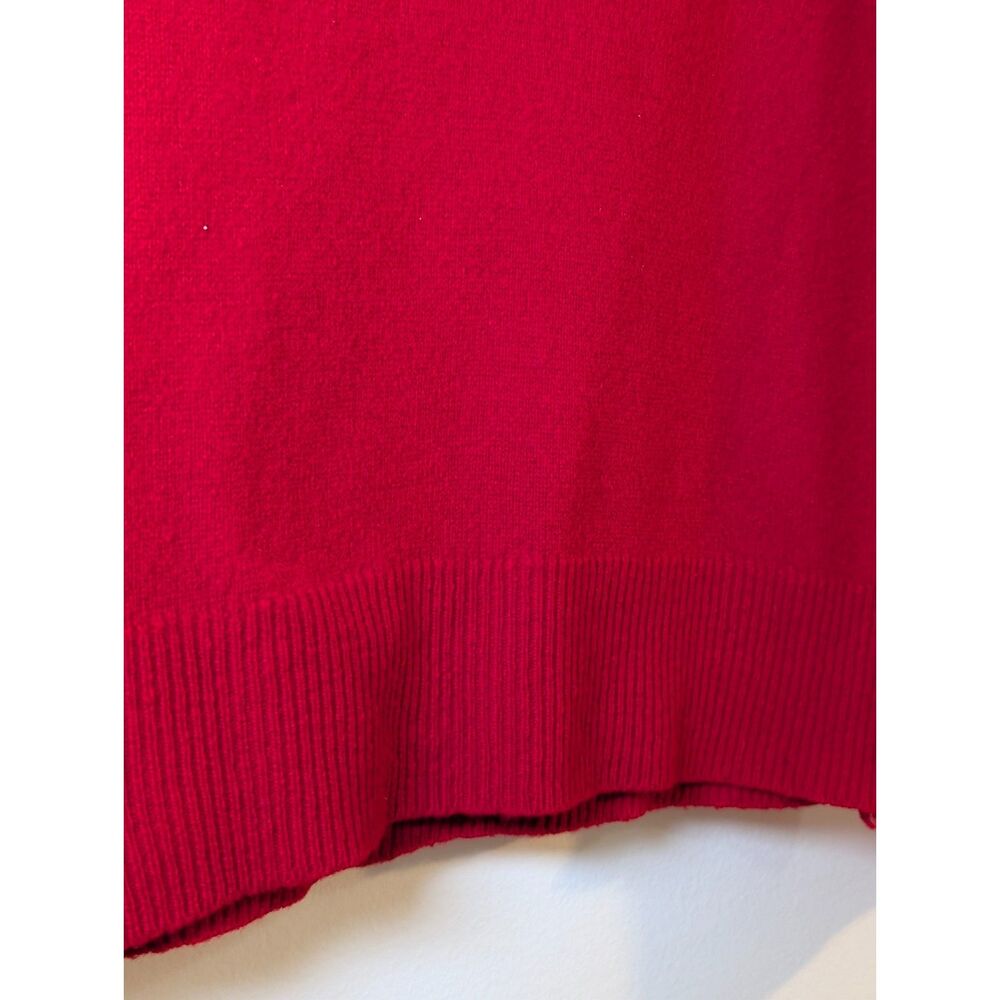 Vintage Jacques de Loux Chili Red Cashmere Sweater | Poetcore Quiet Luxury S/M - Picture 11 of 12